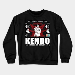 Cool Kendo Martial Arts Design With Kanji Crewneck Sweatshirt